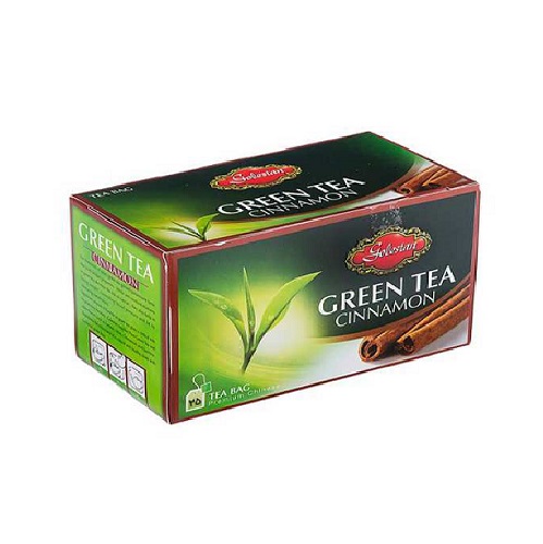 چای سبز کیسه ‌ای با طعم دارچین گلستان - بسته 25 عددی 