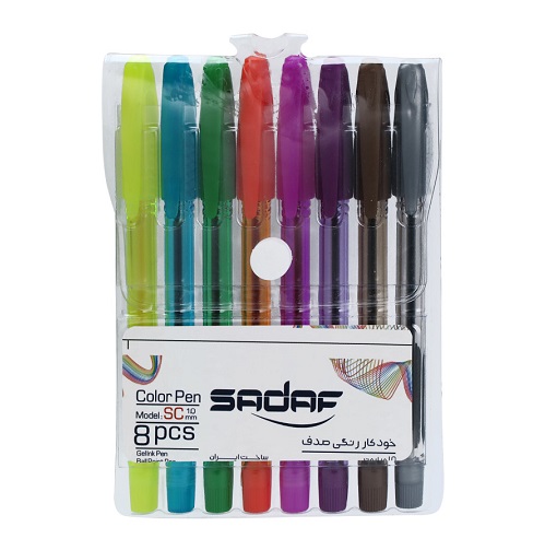 خودکار رنگی صدف - بسته 8 عددی 