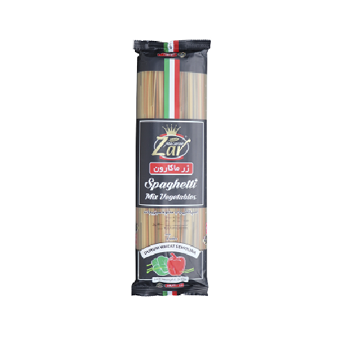 ماکارون اسپاگتی سبزیجات قطر 1/5 زر ماکارون - 500 گرم