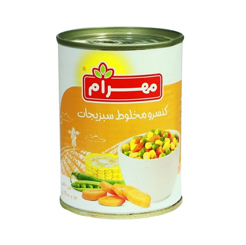 کنسرو مخلوط سبزیجات مهرام - 400 گرم